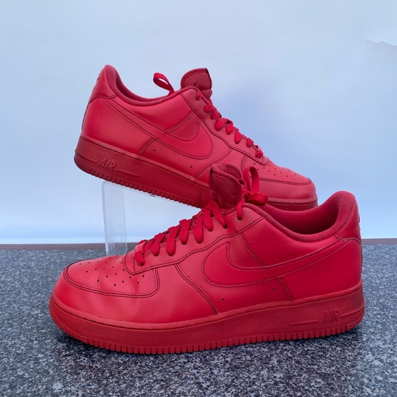 Nike | Shoes | Nike Air Force Low 7 Lv8 Triple Red Mens Size 12